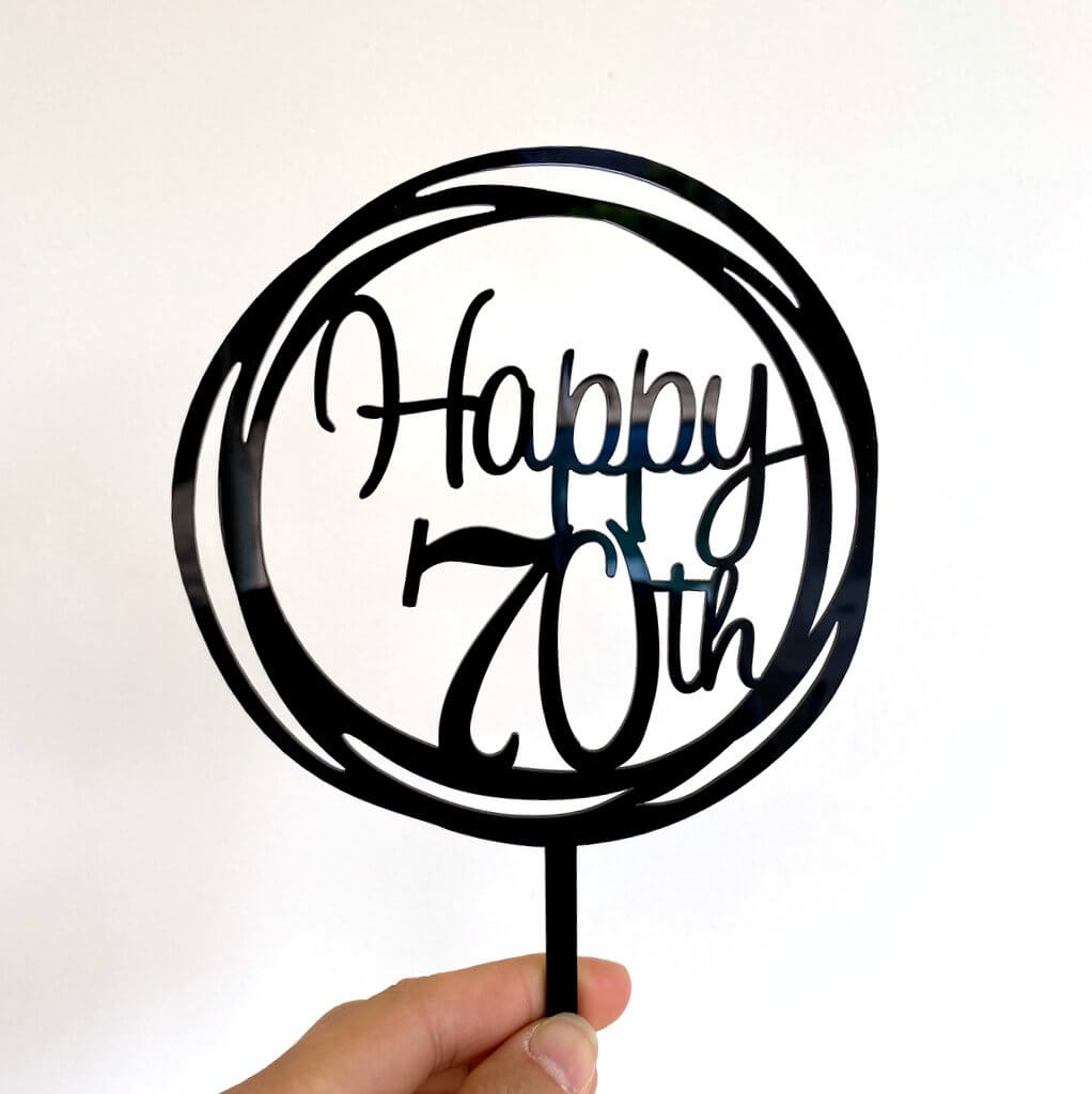 70 Cake Topper - Premium Gold Metal - 70 and Fabulous - 70th Birthday |  NineLife - United Kingdom