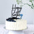 Black Acrylic Happy Birthday Script Cake Topper - Style A