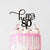 Black Acrylic Hello 80 Happy birthday Cake Topper