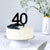 black acrylic Number 40 Cake Topper 40th fortieth birthday cake decorating supplies party decorations