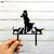Silhouette Couple with Cats and Dogs Cake Topper