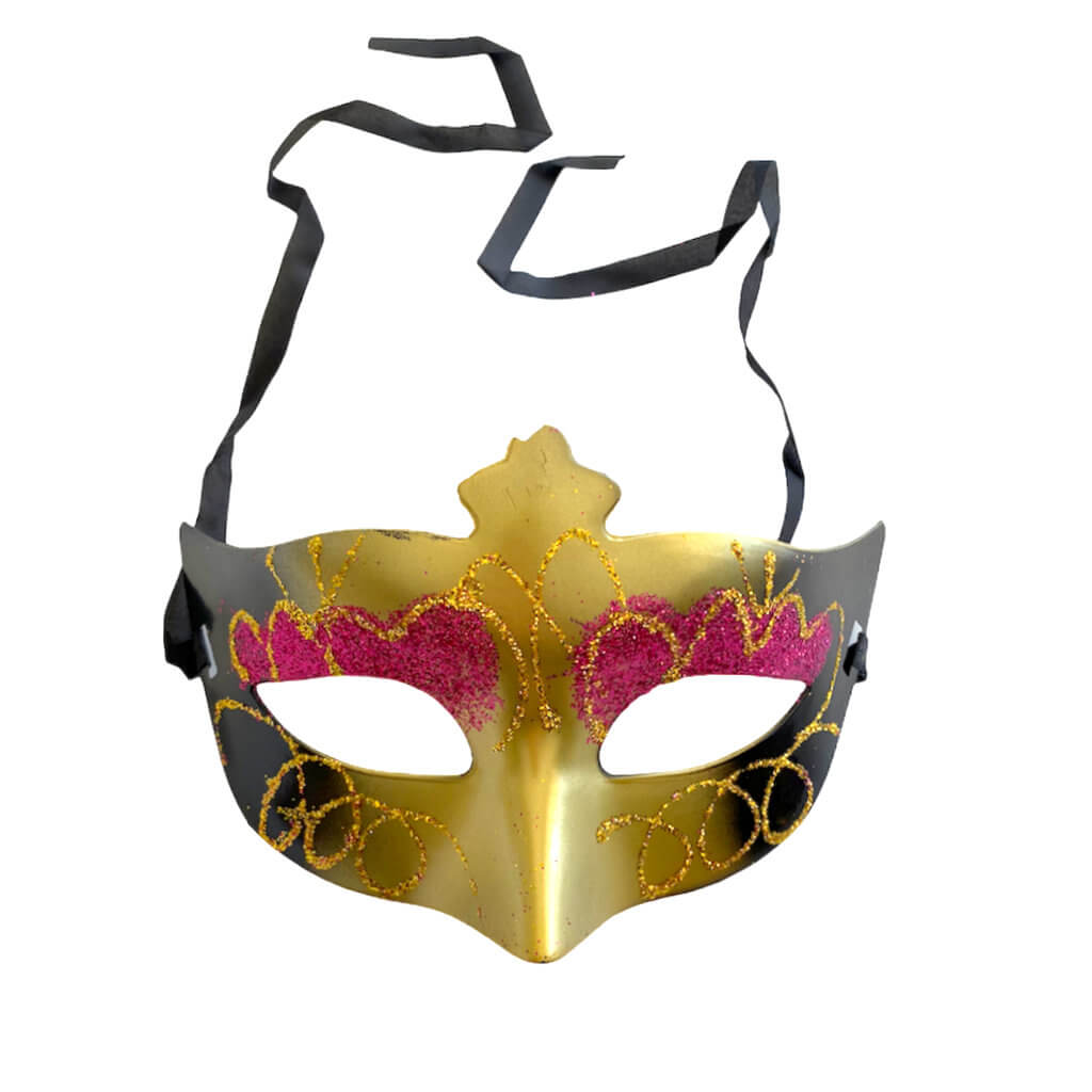 Black Glitter Masquerade Party Eye Mask