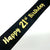 Black 'Happy 21st Birthday' Party Satin Sash - Q