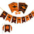 Black & Orange Happy Halloween Bat Felt Banner