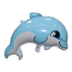 Jumbo Sea Life Animal Shaped Foil Balloon blue dolphin
