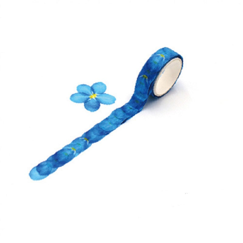 Blue Forget Me Not Flower Petal Washi Tape Sticker 200 Roll