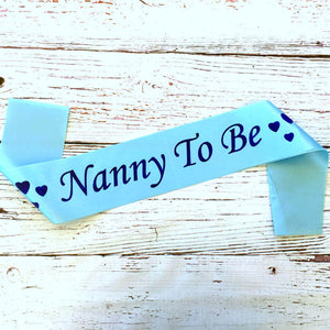Blue Online Party Supplies Nanny To Be Baby Shower Gender Reveal Maternity Satin Sash