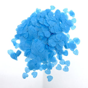 20g Heart Shaped Tissue Paper Confetti Table Scatters - Blue