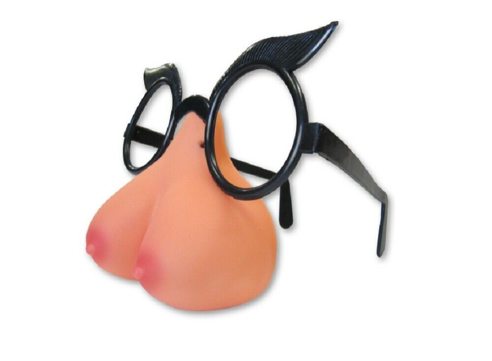 Stag Party Novelty Fun Boobie Nose Plastic Glasses