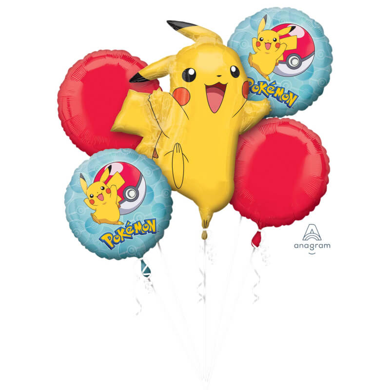 Pokemon Foil Balloon Bouquet 5 Pack P75