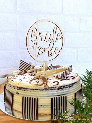Wooden 'Bride To Be' Loop Wedding Cake Topper