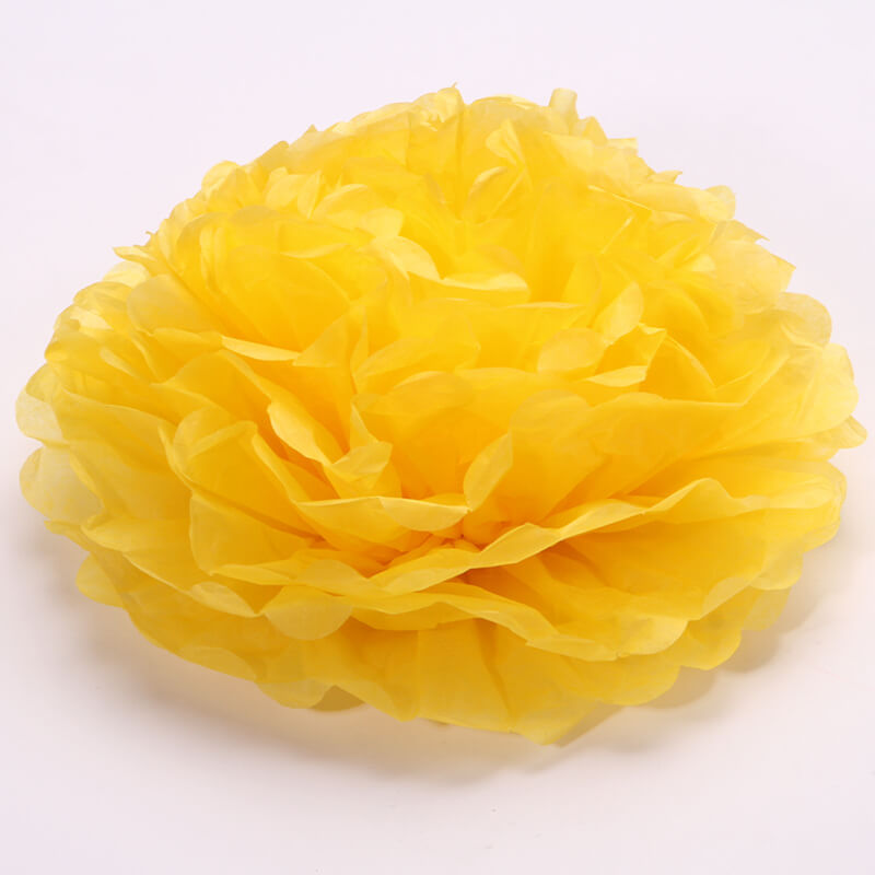 bumblebee yellow Tissue Paper Pom Poms Pompoms Balls Flowers Party Hanging Decorations