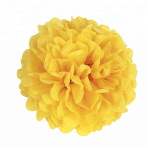 bumblebee yellow Tissue Paper Pom Poms Pompoms Balls Flowers Party Hanging Decorations