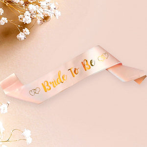 Champagne Pink 'Bride To Be' Bachelorette Party Satin Sash