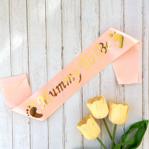 Online Party Supplies Champagne Pink Gold Foiled Mummy To Be Sash Baby Shower Gender Reveal Party Favours