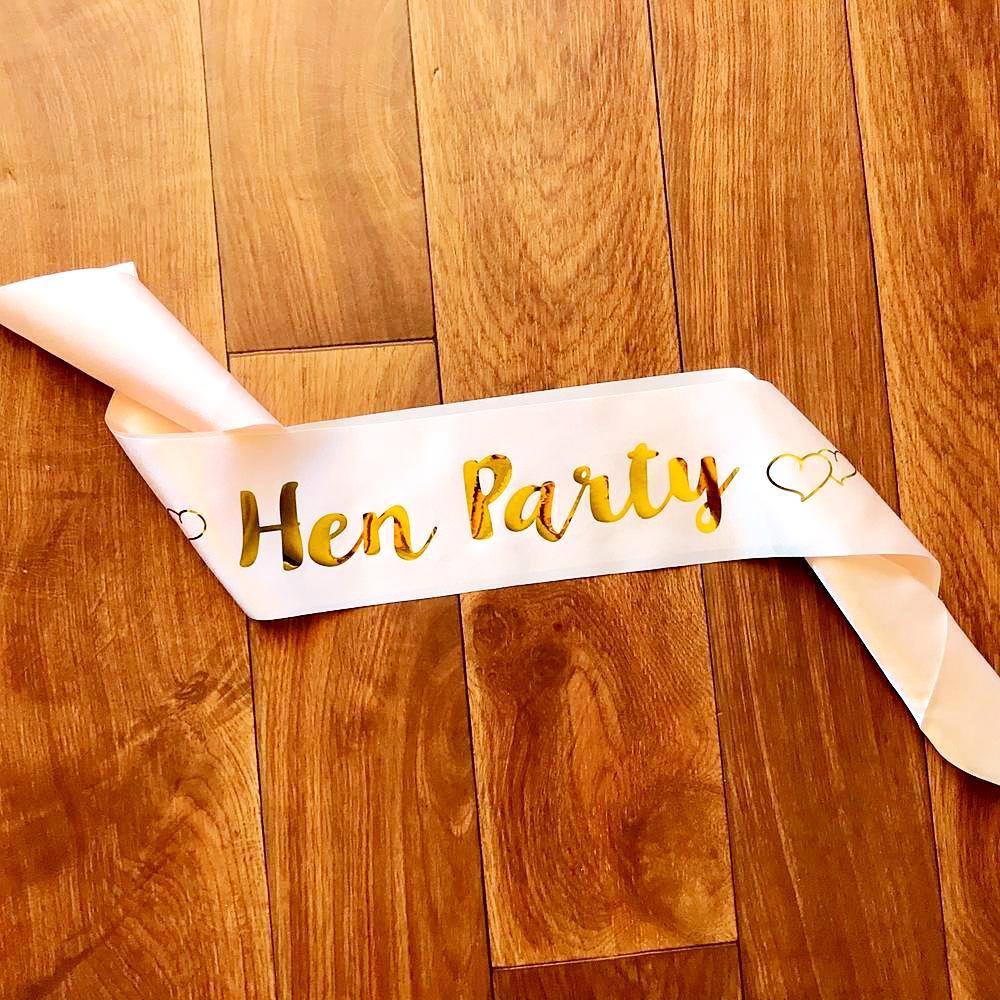 Champagne Pink Hen Party Sash
