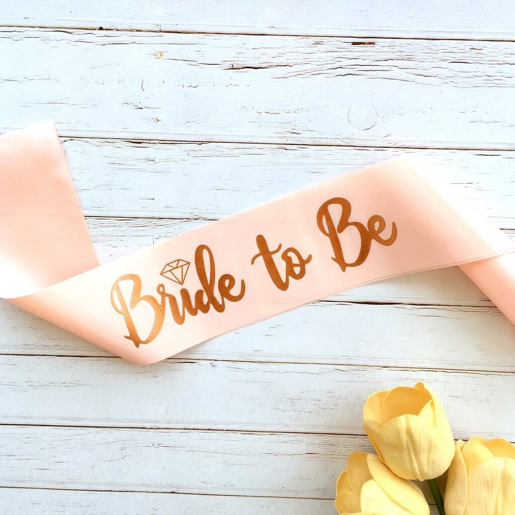 Rose Gold 'Bride To Be' w/ Diamond Sash