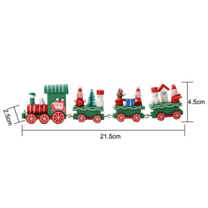 Christmas Decoration Handmade Mini Wooden Train Set - Online Party Supplies