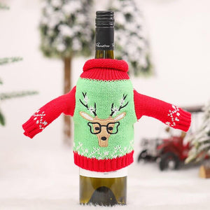 Woolen Christmas Wine Bottle Sweater