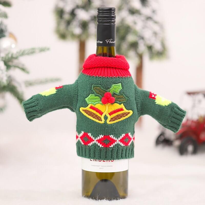 Christmas jumper wine bottle holder hot sale