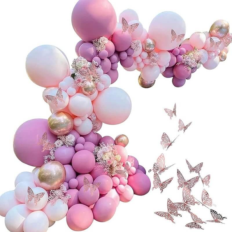 DIY Pastel Iridescent Balloon Garland Pink Galaxy Space to the