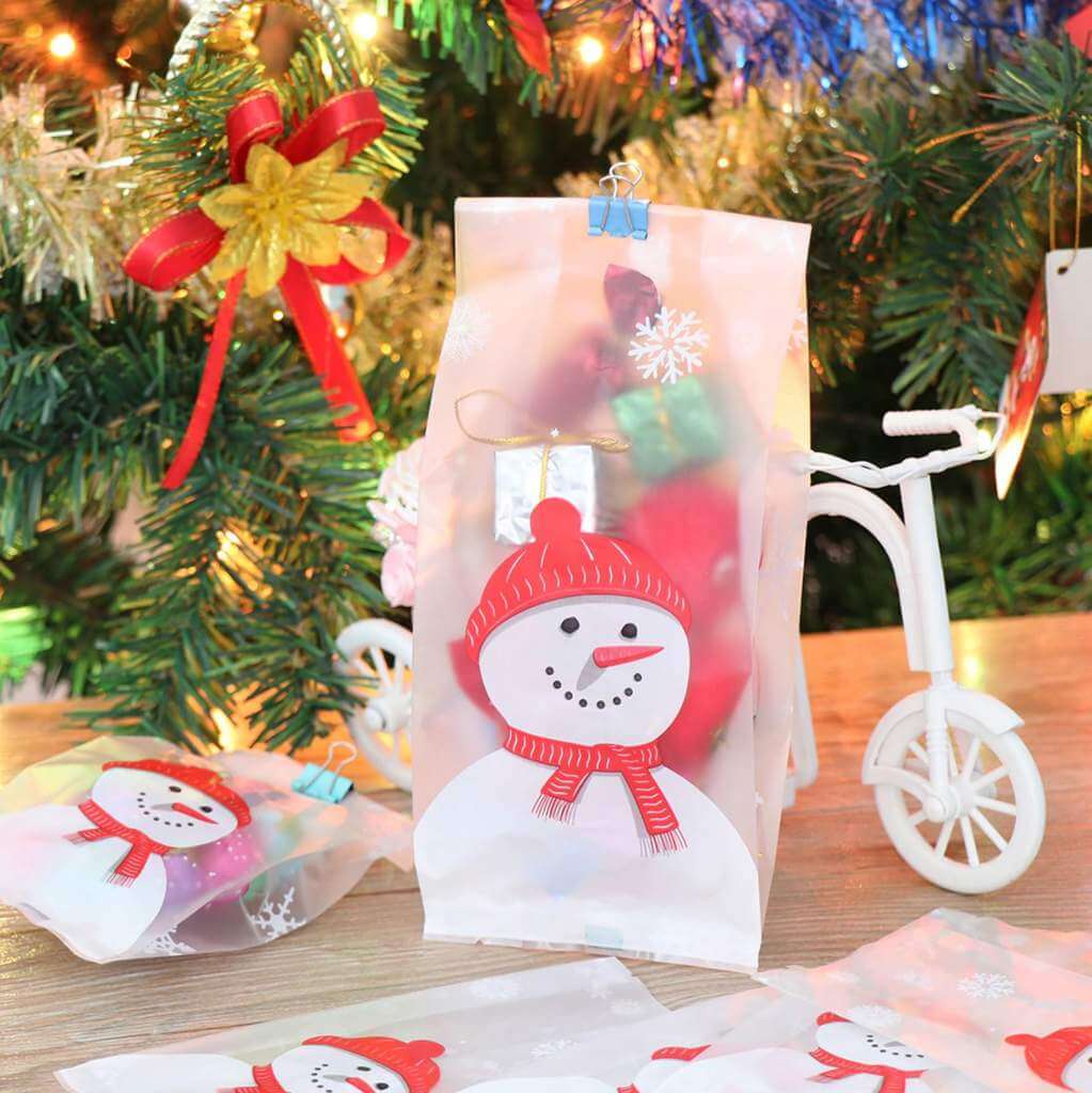 Cookie Bags Cellophane Christmas Clear Cellophane Christmas Cookie
