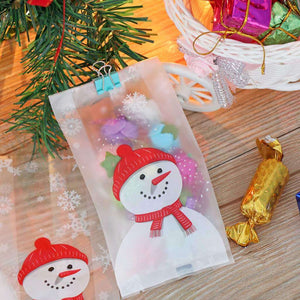 Clear Cellophane Christmas Cookie Bag 10 Pack
