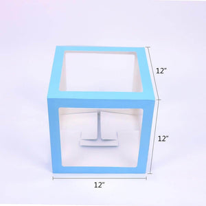 Transparent Baby Shower Balloon Cube Boxes Dimensions
