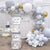 Transparent BABY Balloon Cube Boxes - Laser Silver