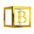 Metallic Gold Alphabet Letter Balloon Box - Letter B