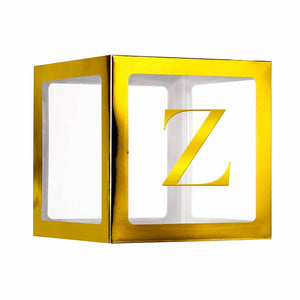 Metallic Gold Alphabet Letter Balloon Box - Letter Z