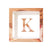 Metallic Rose Gold Alphabet Letter Balloon Box - Letter K