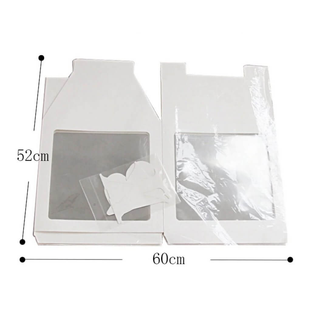 Transparent & White BABY Balloon Cube Boxes - Baby Shower and Gender Reveal Party Decorations