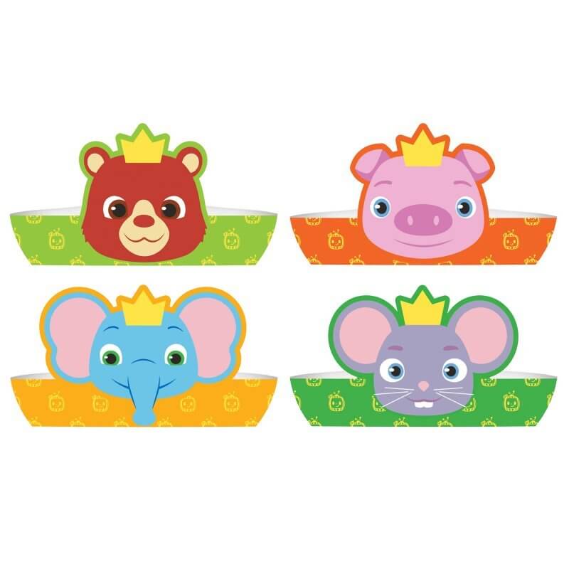 CoComelon Paper Crowns 8 Pack
