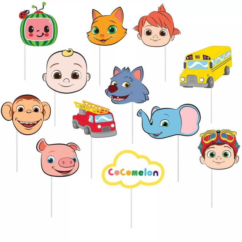 CoComelon Scene Setter & Assorted Photo Props 16 Pack