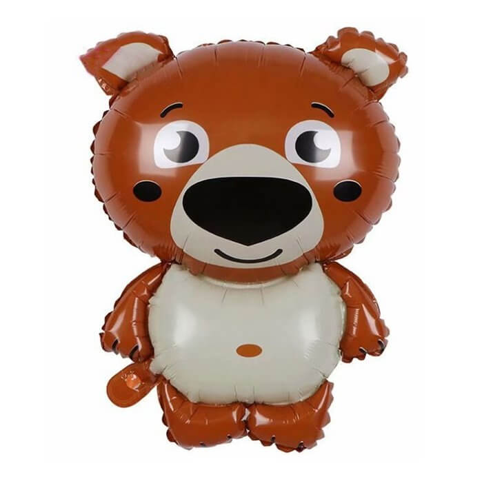 Cute Brown Bear Shaped Foil Balloon