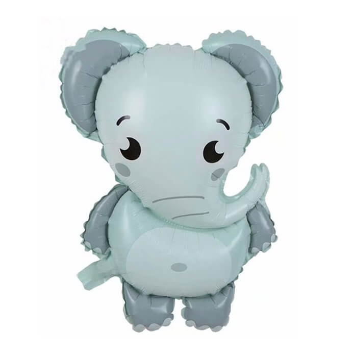Cute Grey Elephant Shaped Foil Balloon