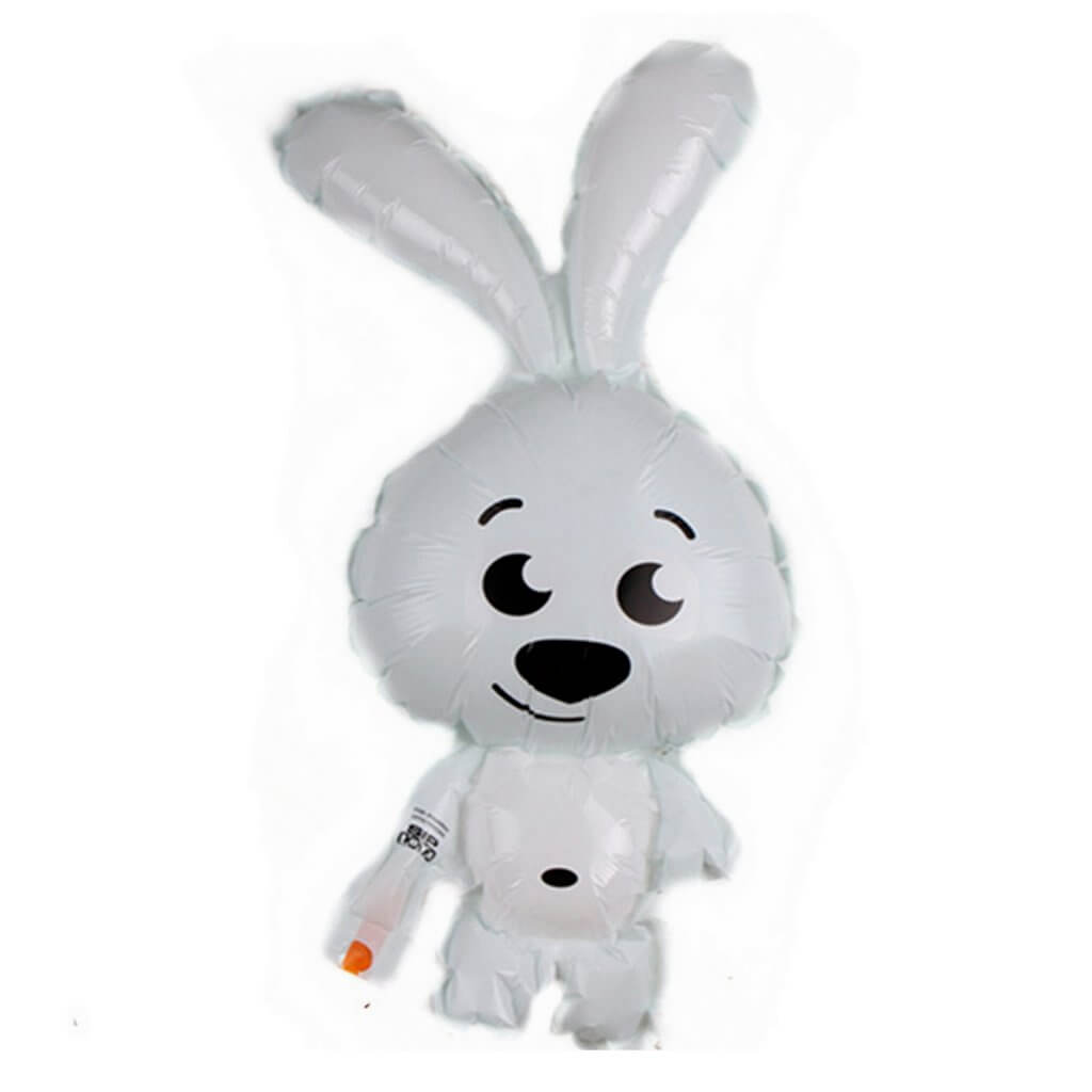 Cute grey bunny balloon for woodland animal decorations