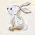 Cute Light Grey Rabbit Shaped Foil Balloon