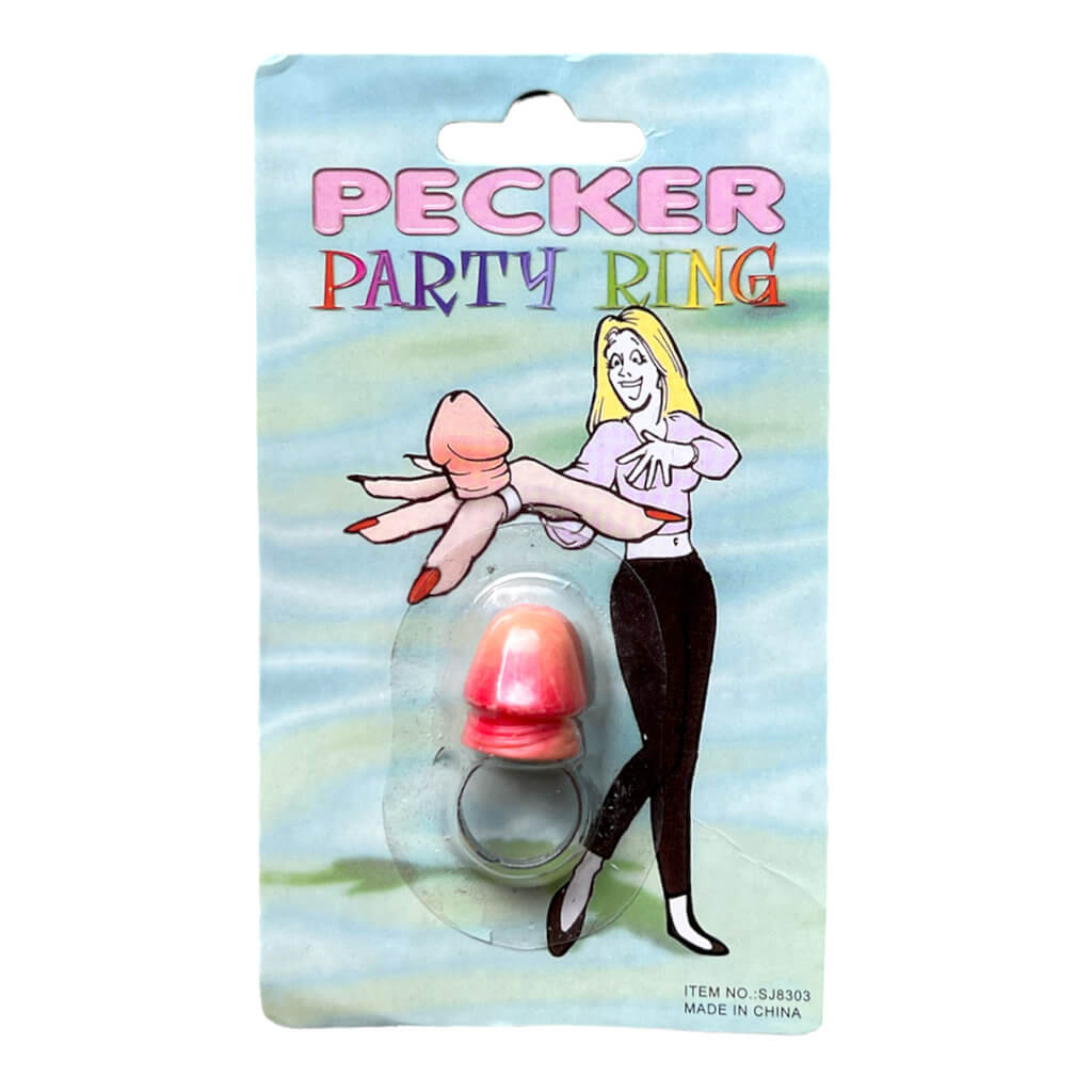 Funny Penis Shaped Bachelorette Party Ring - Naughty and Fun Bachelorette and Birthday Gag Gifts
