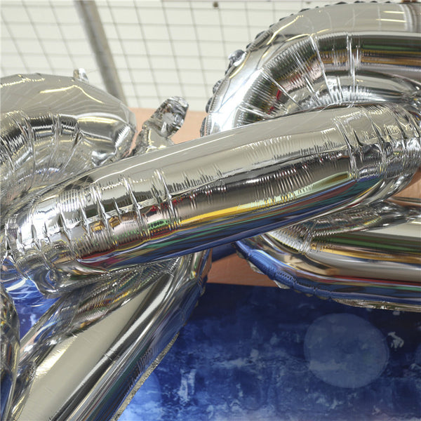 32inch Jumbo Silver Chain Link Foil Balloon Garland Party Supplies