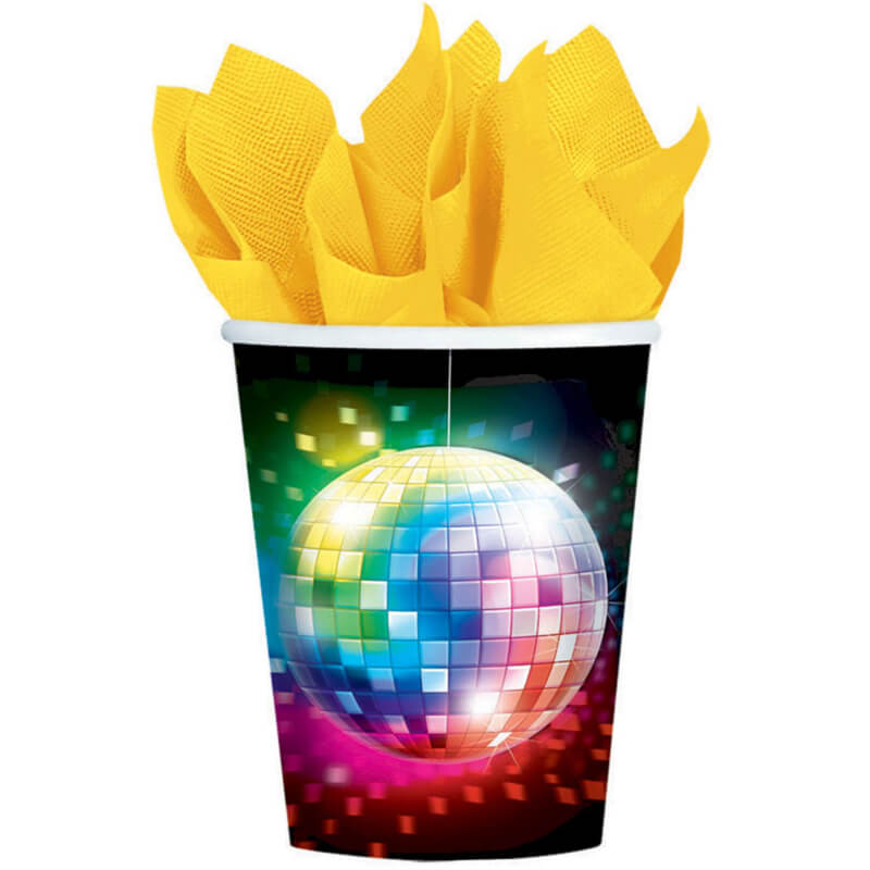 Amscan Disco Fever Party Paper Cup 266ml 8 Pack