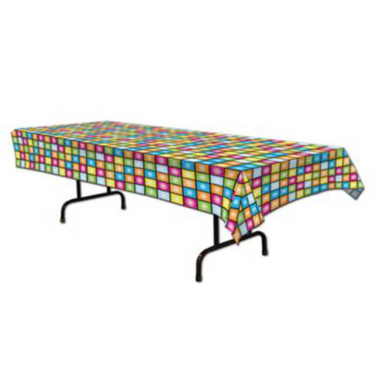 Amscan Disco Square Tablecover 137cm x 274cm - Disco Dance Party Supplies & Decorations