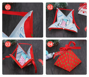 DIY Decorative Pyramid Christmas Gift-Candy Surprise Box - Online Party Supplies