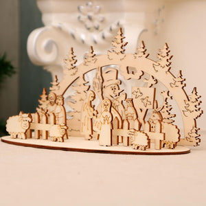DIY Wooden Christmas Nativity Scene Craft Kit - Snowman