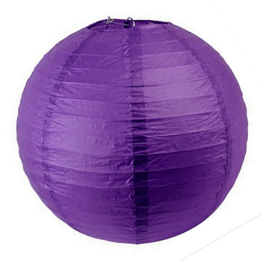 Eggplant Round Chinese Paper Lantern - 4 Sizes