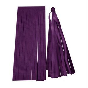 eggplant purple Tissue Paper and Foil Tassel Garlands - Online Party Supplies