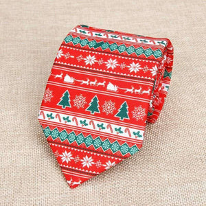 Deluxe Red Xmas Tree Christmas Tie for Men - Xmas Novelty and Costume Accessories