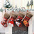 Faux Fur Felt Red & Black Check Buffalo Plaid Christmas Stocking