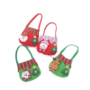Felt Christmas Candy Bag with Handles - 4 Designs